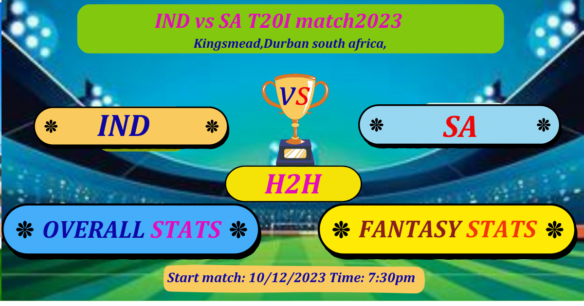 Ind vs SA T20I 2023 dream11 top prediction