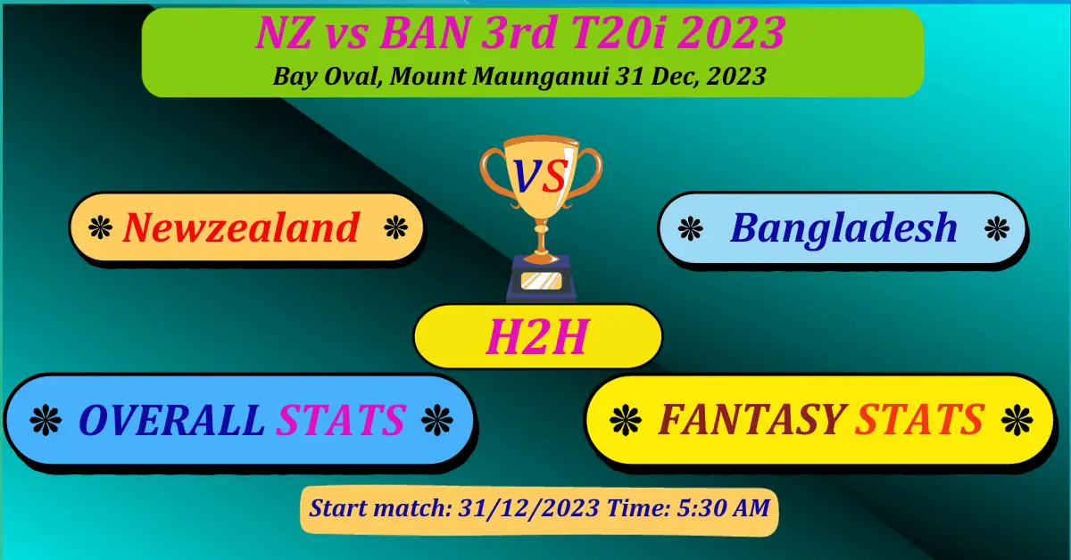 NZ VS BAN 3rd T20I 2023 dream11 top prediction