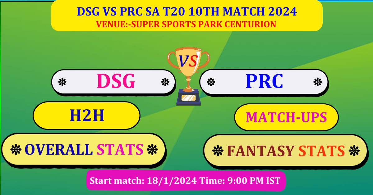 Dsg Vs Prc Sa T20 Match 10Th Dream 11 Best Stats