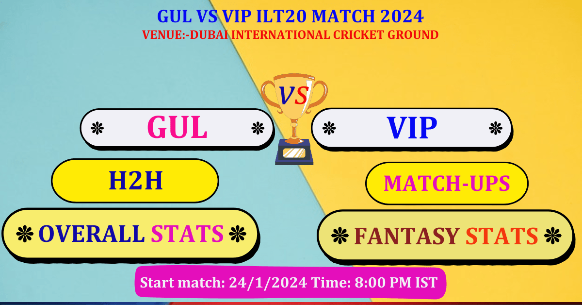 GUL VS VIP UAE T20  Match Dream 11 Best Stats