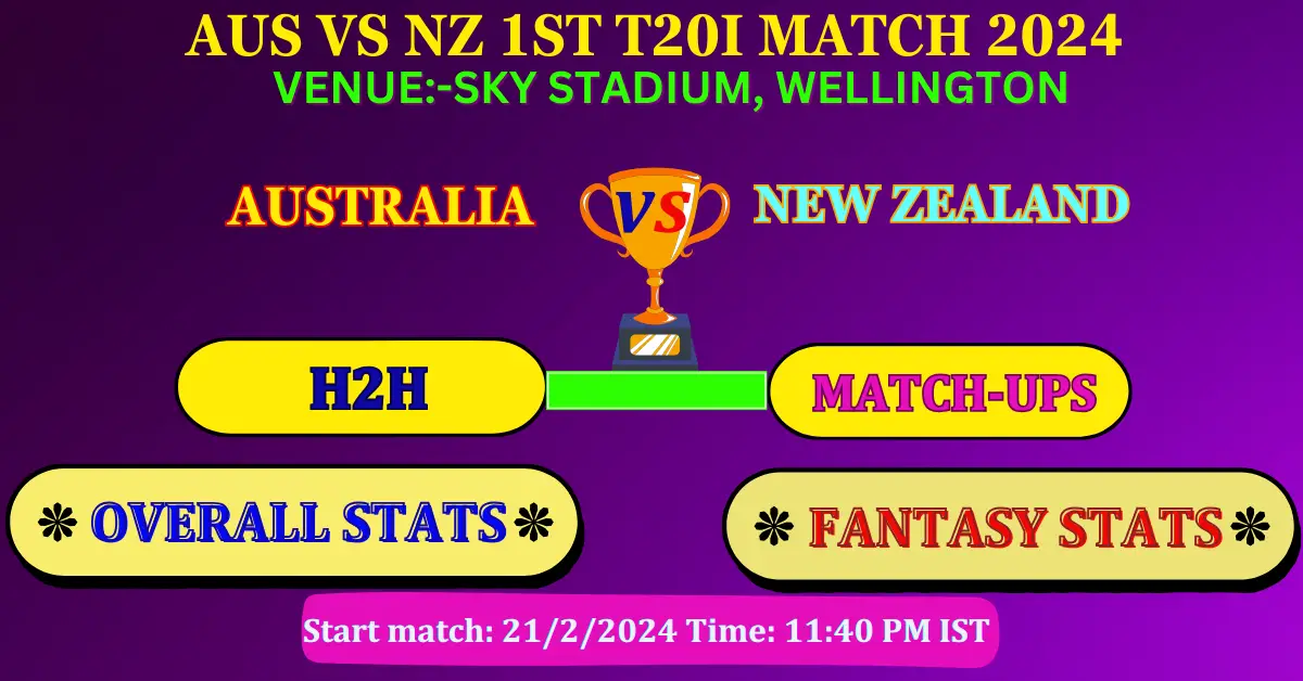 AUS VS NZ 1st T20i Match Dream 11 best Prediction
