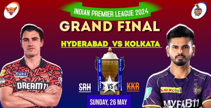 IPL 2024 Final KKR vs SRH: Preview, Pitch Report, Stats, Predicted Teams, Fantasy XI & More.